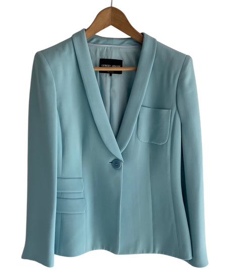 Armani Turquoise Silk Blazer - 42
