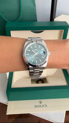 Rolex Datejust 41mm Stainless Steel Green Dial Wrist Watch