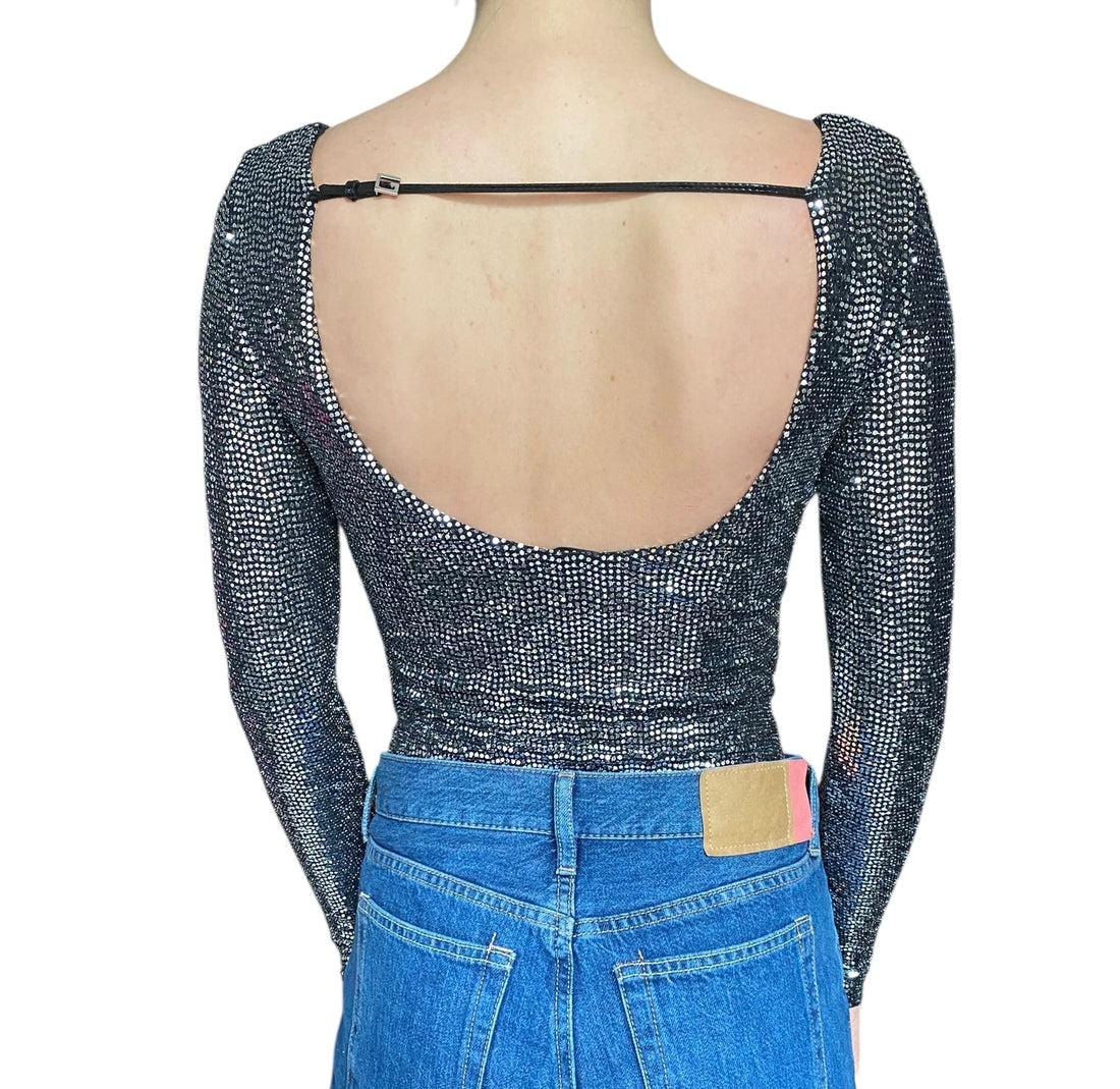 Gucci Metallic Long sleeve Bodysuit - XXS