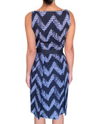 Prada Navy Gingham Belted Dress - 40 / US 4-6