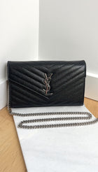 Saint Laurent Black Grain de Poudre YSL Cassandre WOC SHW