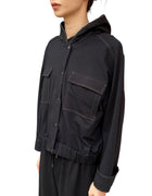 Brunello Cucinelli Black Monili Trim Hooded Jacket - M