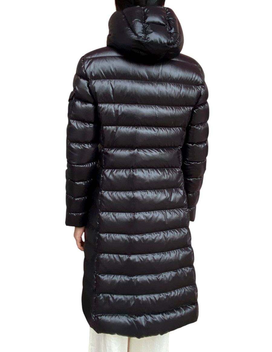 Moncler Black Moka Long Puffer Jacket - 3 / L / US 10