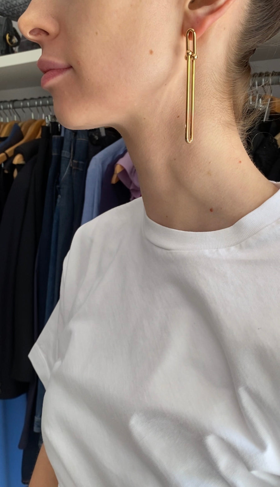 Tiffany & Co. HardWear 18k Gold Long Link Earrings