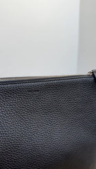 The Row Black Grained Leather Nu Twin Crossbody Bag