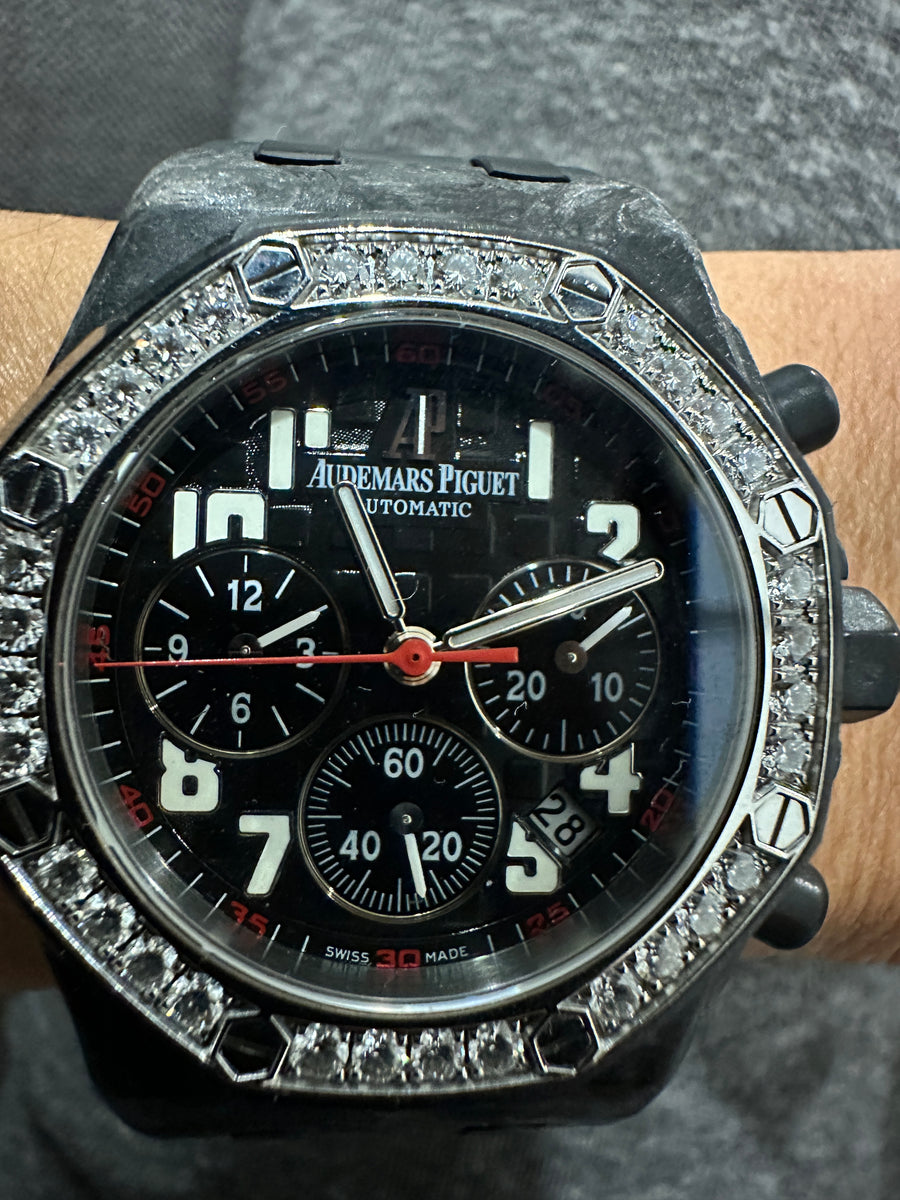 Audemars Piguet Royal Oak Offshore Chronograph Ladies Diamond Carbon Watch