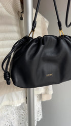 Loewe Flamenco Nappa Medium Chain Drawstring Bag