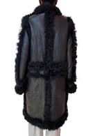 Marques Almeida Black Long Shearling Coat - S