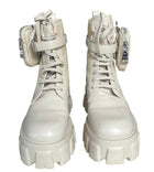 Prada Beige Monolith Re-Nylon Ankle Boots - 37