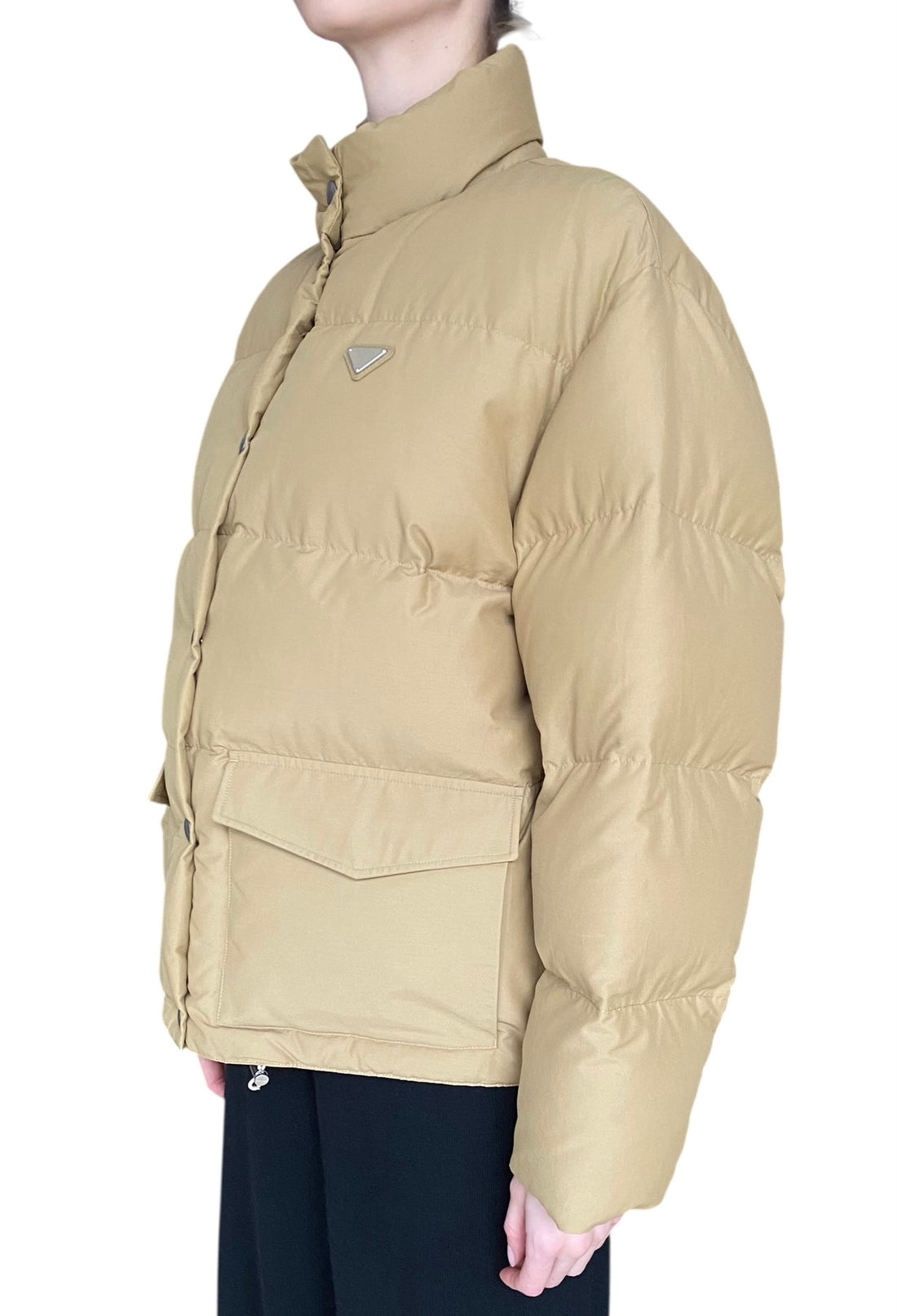 Prada Beige Re-Nylon Puffer Jacket - 36 / US 4