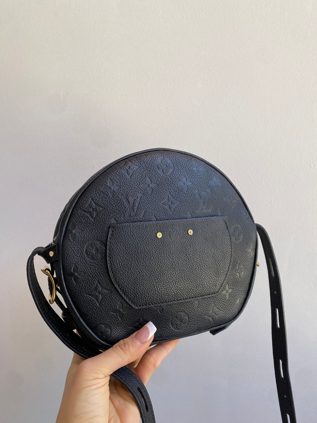 Louis Vuitton Black Empreinte Monogram Grained Leather Boite Chapeau Souple MM Shoulder Bag