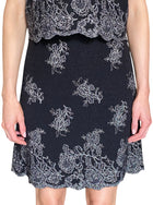 Giambattista Valli Black Floral Embroidered Boucle 2-Piece Tank & Skirt Set - IT 44 / US 6-8