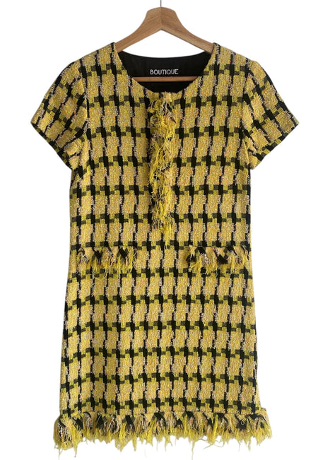 Moschino Yellow Tweed Dress - 6