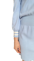 Chloé Baby Blue Off-Shoulder Mini Sweater Dress - 36 / US 2-4