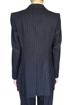 Dries Van Noten Pinstripe Double-Breasted Fringe Detail Blazer - 36 / US 6