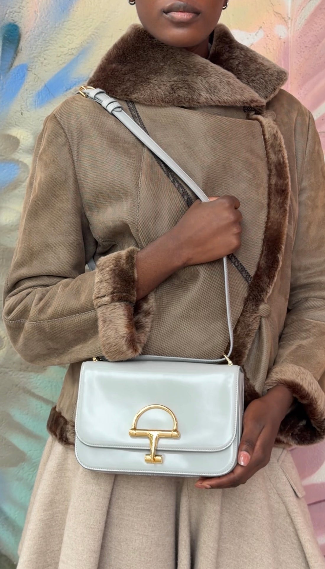 Gucci Grey Siena Small Horsebit Shoulder Bag