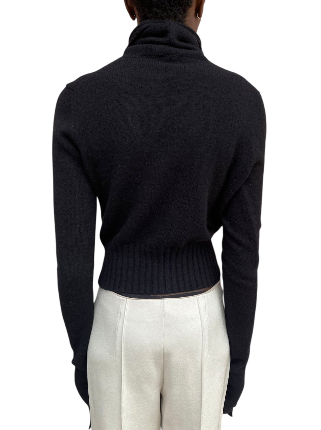 Chanel Black 07A Cashmere Turtleneck Long Sleeve Sweater - 42 / US 6