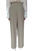 Giorgio Armani Taupe Silk Wide Leg Pleated Trouser - IT 42 / US 8