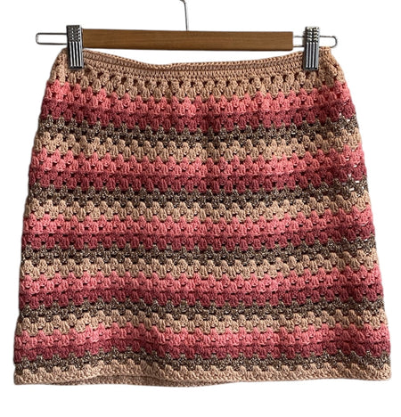 Maiya Pink Crochet Skirt - S