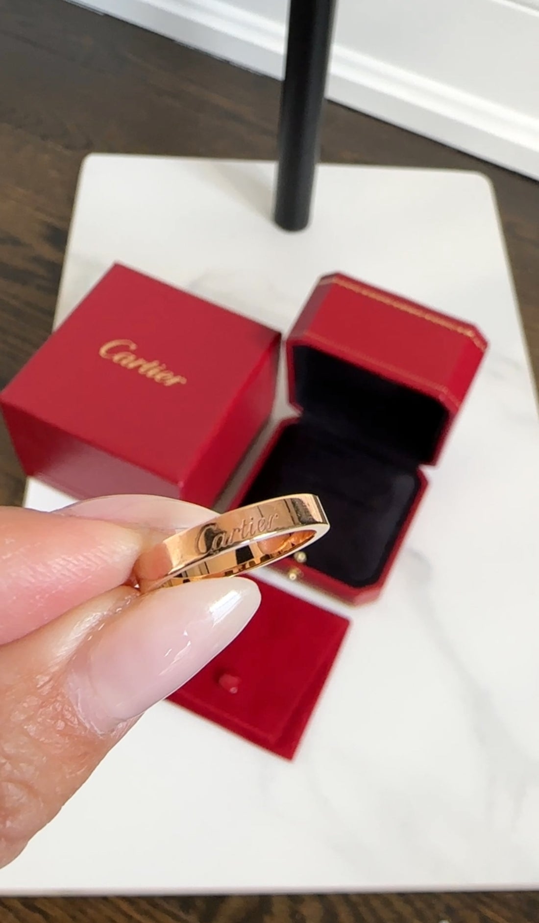 Cartier Rose Gold C De Cartier 3mm Wedding Band - 50 / 5.25