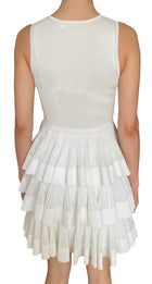 Zimmermann White “Crush” Ruffle Knit Mini Dress - 0 / XS / US 2-4