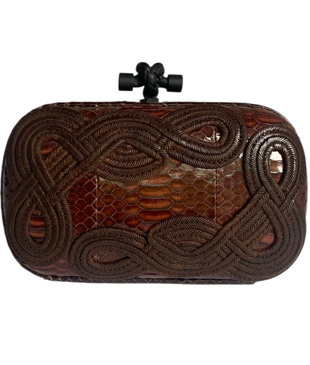 Bottega Veneta Python Knot Clutch
