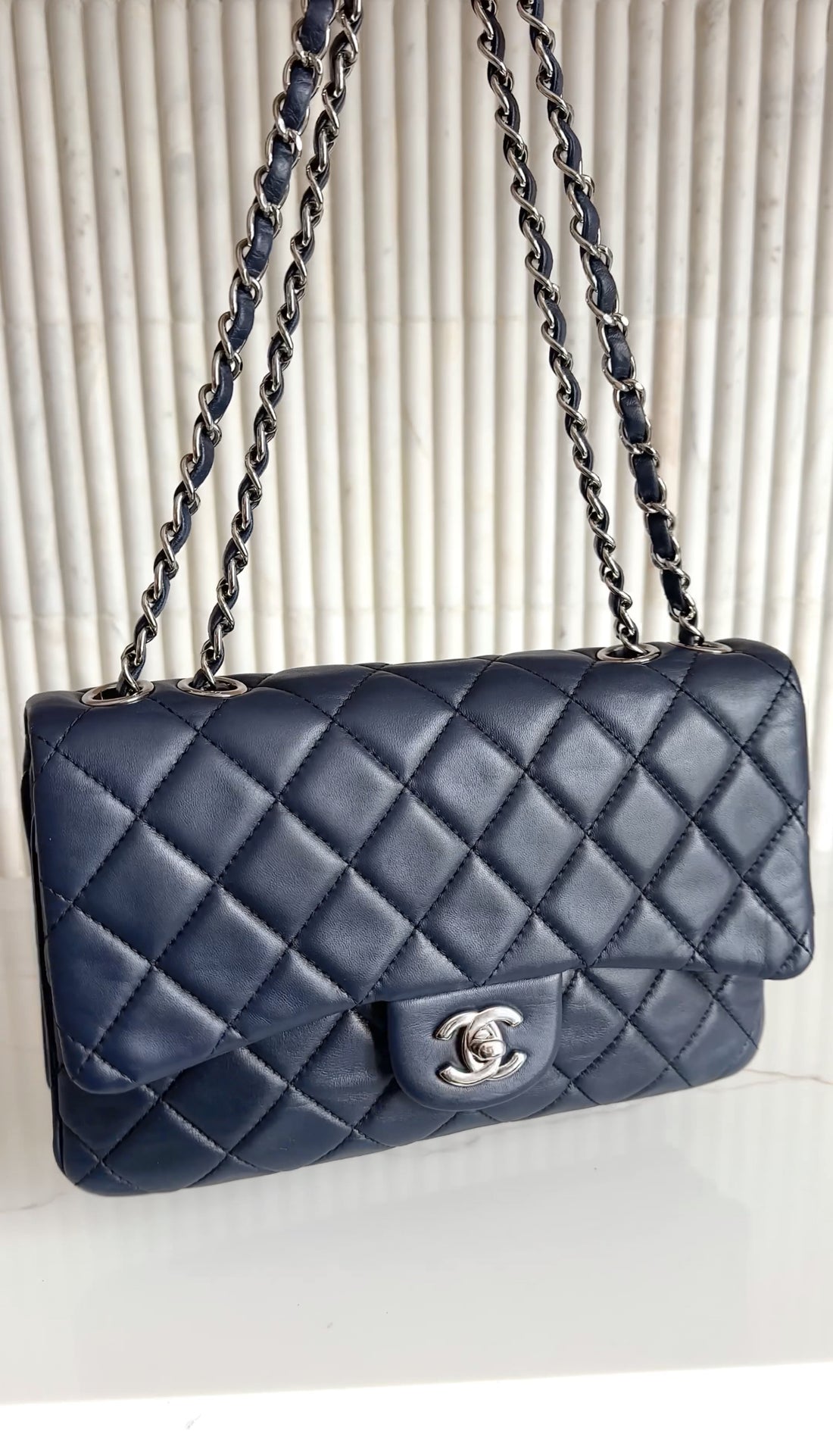 Chanel Midnight Navy Quilted Leather Medium Tender Touch Flap Bag