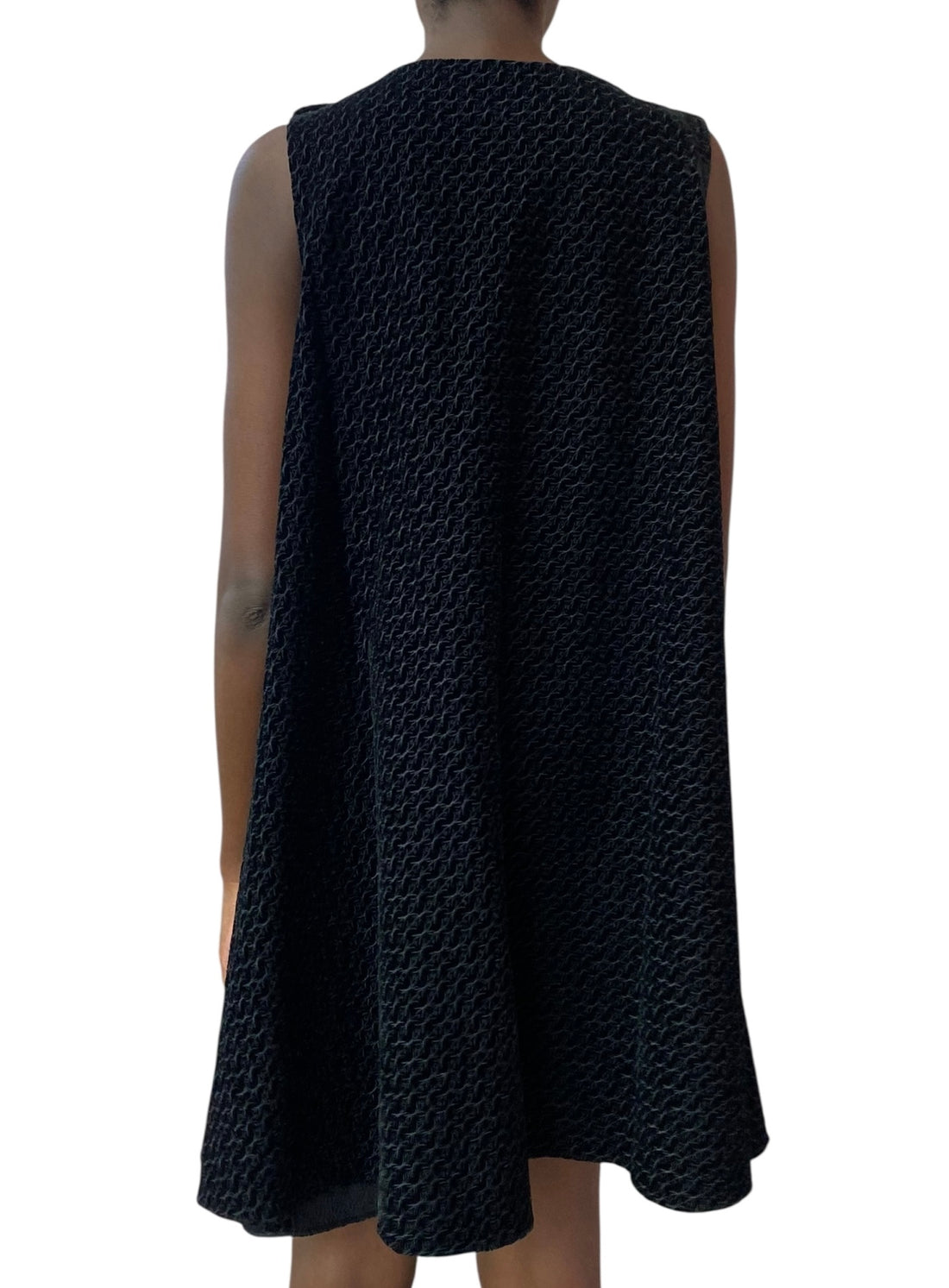 Alaia Black Mini Textured Tent Dress - 44 / US 12