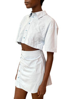 Jacquemus Pale Blue Shirt Cutout Dress - 36