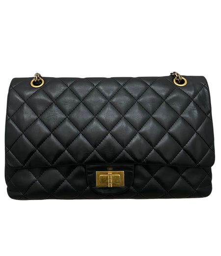 Chanel Black Leather 2.55 Reissue 277 Double Flap GHW