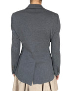 Brunello Cucinelli Grey Badge Detail Piqué Blazer - IT 40 / US 4