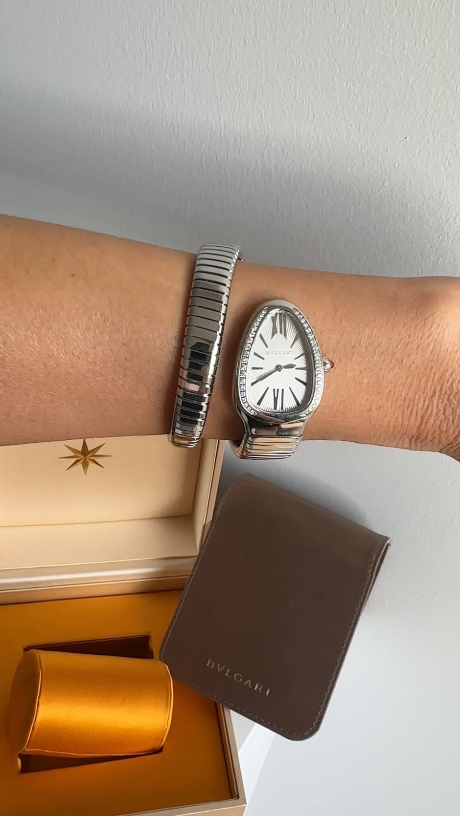 Bvlgari Serpenti Tubogas Single Spiral Diamond Watch