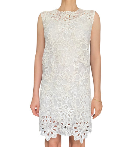 Ermanno Scervino White Lace Shift Dress - 44 / US 8