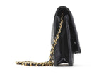 Chanel Black Caviar Leather CC Classic Wallet on Chain GHW