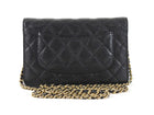 Chanel Black Caviar Leather CC Classic Wallet on Chain GHW