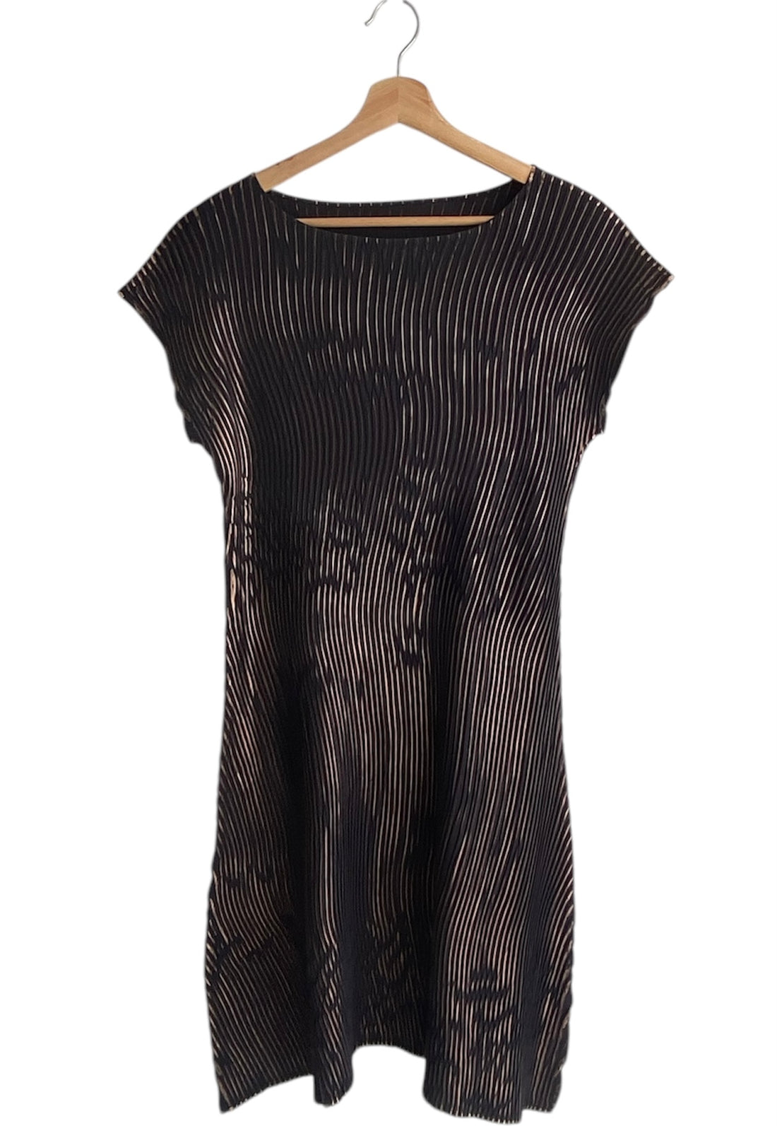 Issey Miyake Bronze Mettalic Sleeveless Dress