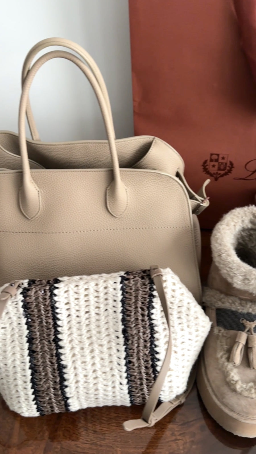 The Row Light Beige Soft Margaux 15 Tote Bag