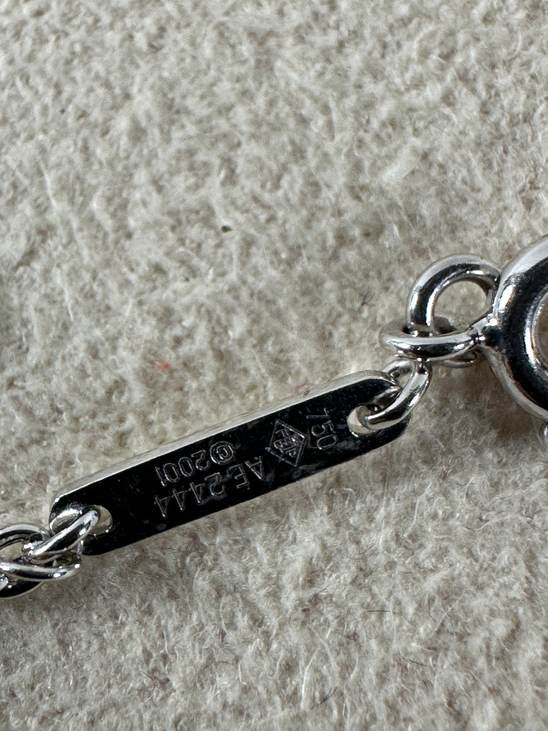 Cartier 18k White Gold Diamond C de Cartier Pendant Necklace