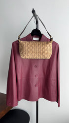 The Row Burgundy Leather Frim Jacket - XS / S