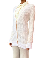 Thome Browne Ivory Wool Knit Cardigan - 38 / US 4-6