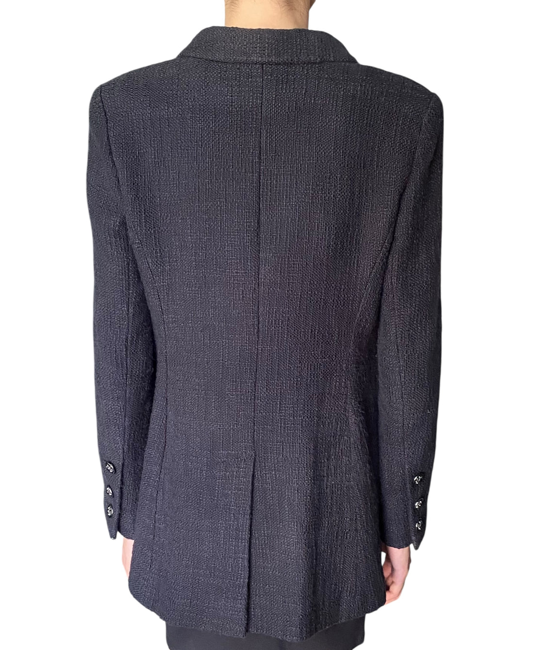 Chanel Black Cotton Bombay 2012 Tweed Blazer - FR 42 / US 6