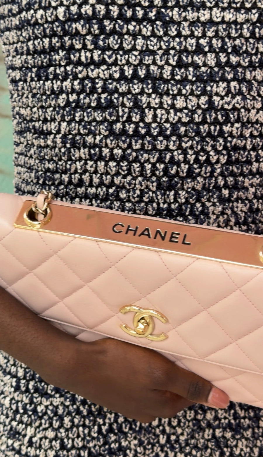 Chanel Pink Quilted Leather Trendy CC Medium Flap Bag
