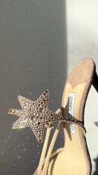 Jimmy Choo Nude Suede Strass Star Sandals - 40