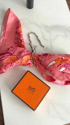 Hermes Pink Silk Paddock 45cm Scarf