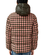 Moncler Pink Chevril Houndstooth Puffer Jacket - 1 / S-M