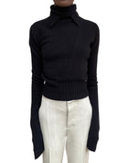 Chanel Black 07A Cashmere Turtleneck Long Sleeve Sweater - 42 / US 6