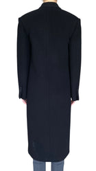 Aflalo Black Velmira Long Black Cashmere Double Breasted Coat - XS / US 4-6