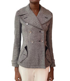Burberry Britt Grey Wool Blend Cropped Trench Coat - US 2