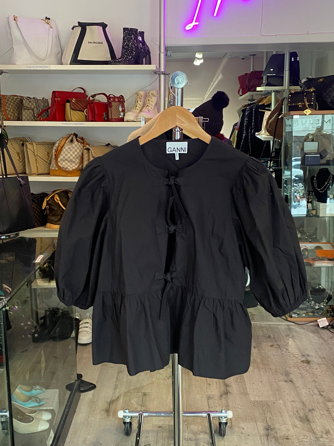 GANNI Peplum Top