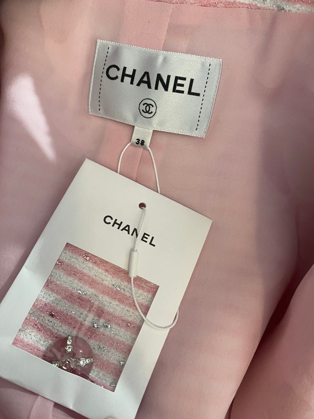 Chanel Pink 2024 Striped Jacket - FR38 / US 6